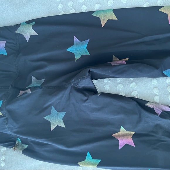 Terez rainbow foil Star black leggings size small - Picture 4 of 6
